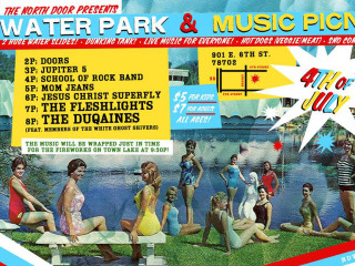 poster for north door Fourth of July water park and music picnic 2014