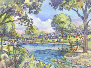 News_Buffalo Bayou_dog park_Studemont and Allen Parkway_rendering