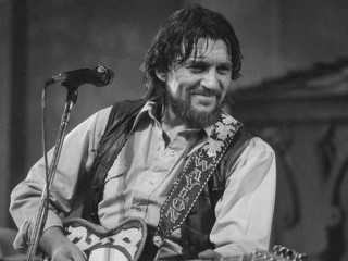 Waylon Jennings performing