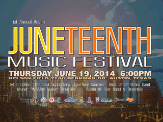 poster for austin first annual Juneteenth Music Festival