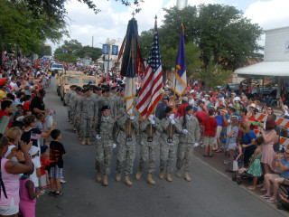 fourth of july parade in downtown Round Rock frontier days