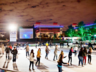 Discovery Green ice skating downtown