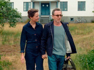 Vicky Krieps and Tim Roth in Bergman Island