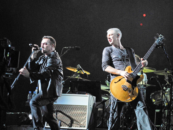 News-U2 Concert-Oct. 2009-Bono-Adam Clayton
