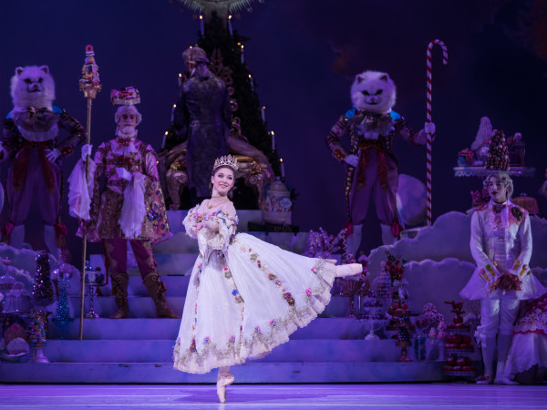 Houston Ballet Principal Melody Mennite as Clara with Artists of Houston Ballet in Stanton Welch’s The Nutcracker