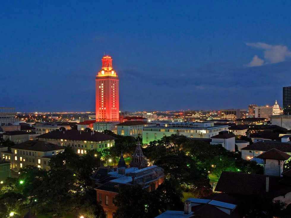 University of Texas at Austin tower aerial