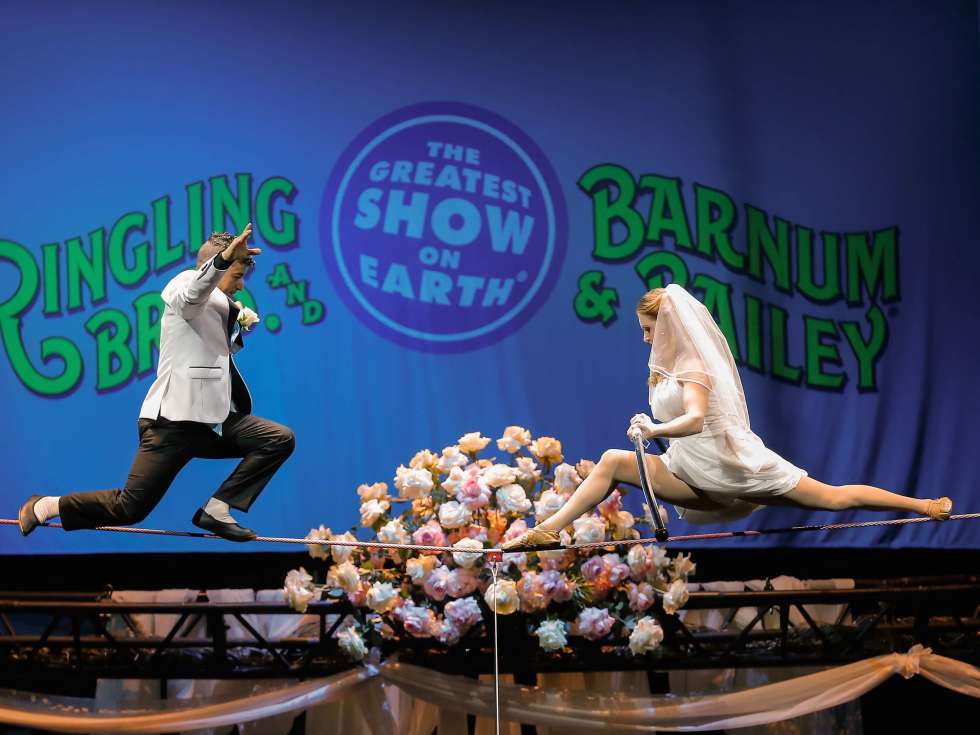 Ringling Bros. wedding, Mustafa Danguir and Anna Lebedeva,, July 2016