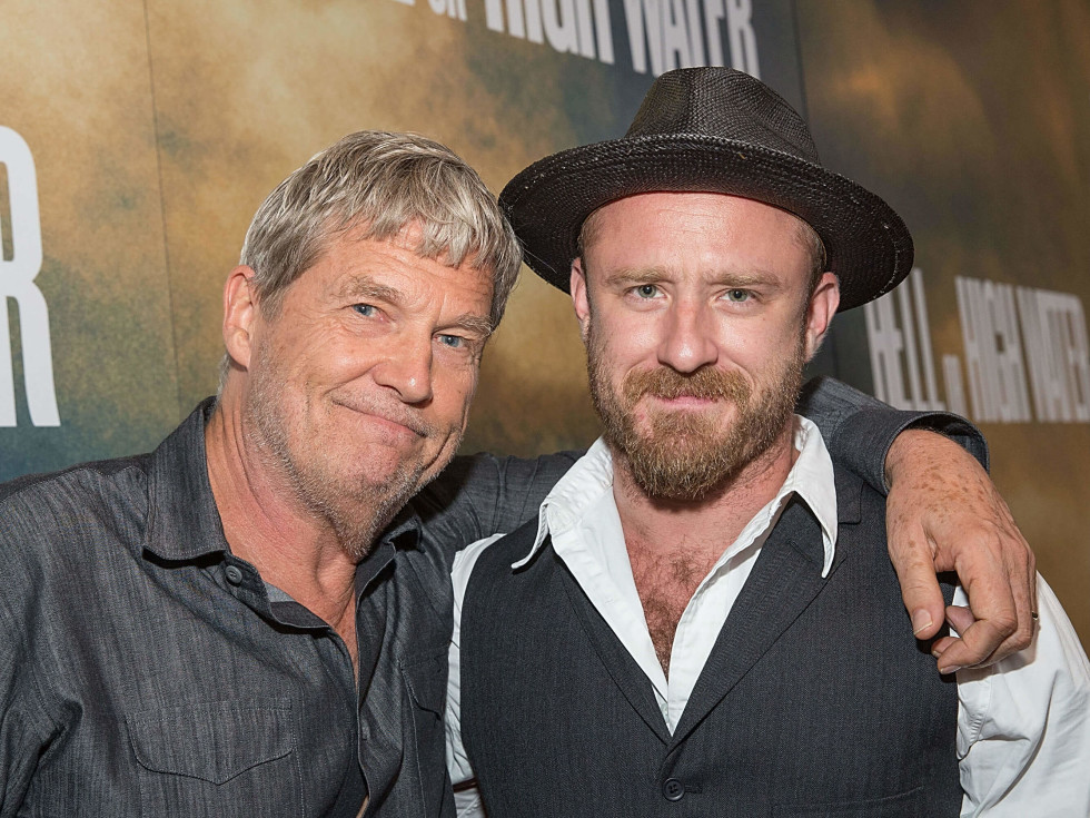 Hell or High Water Austin premiere Alamo Drafthouse red carpet Jeff Bridges Ben Foster