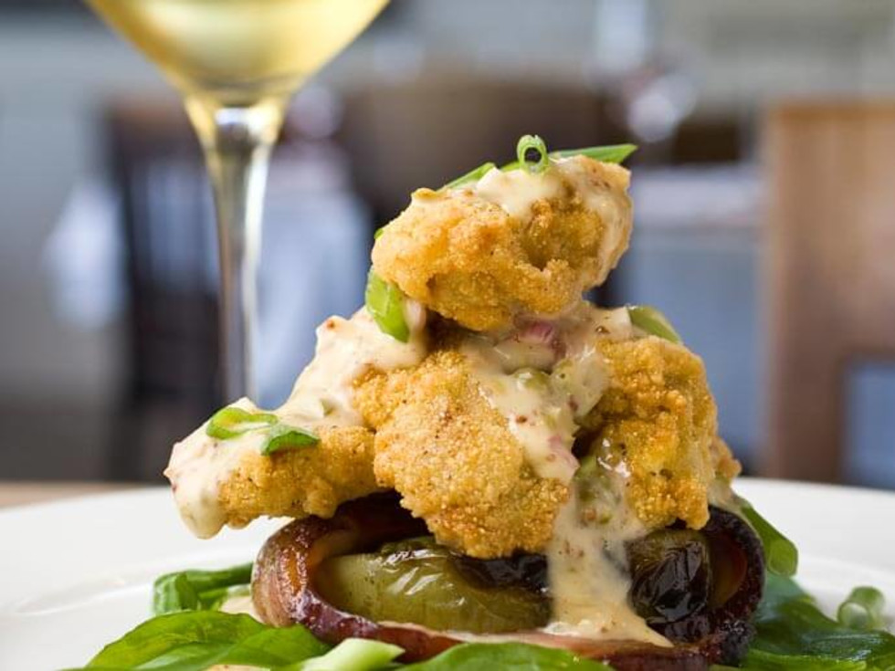 Fried oysters at Ellerbe Fine Foods