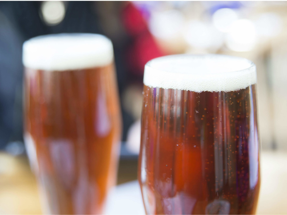 Glass of craft beer