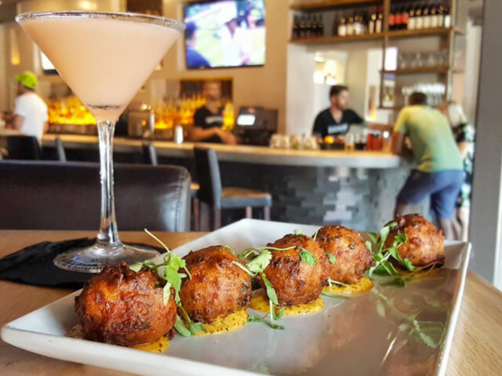 Hush puppies at BaseCamp bar in Austin
