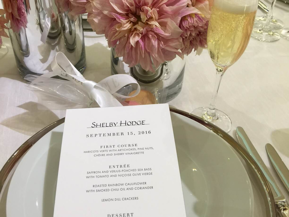 Vogue, Louis Vuitton lunch, 9/26 menu