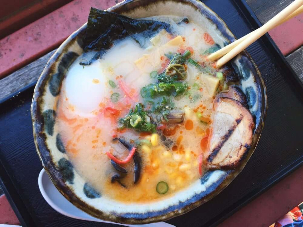 Ramen bowl at Ten Ramen in Dallas
