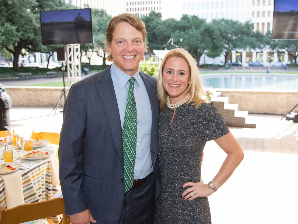 Houston Parks Board luncheon chairs David Kinder and Mary Louise Kinder