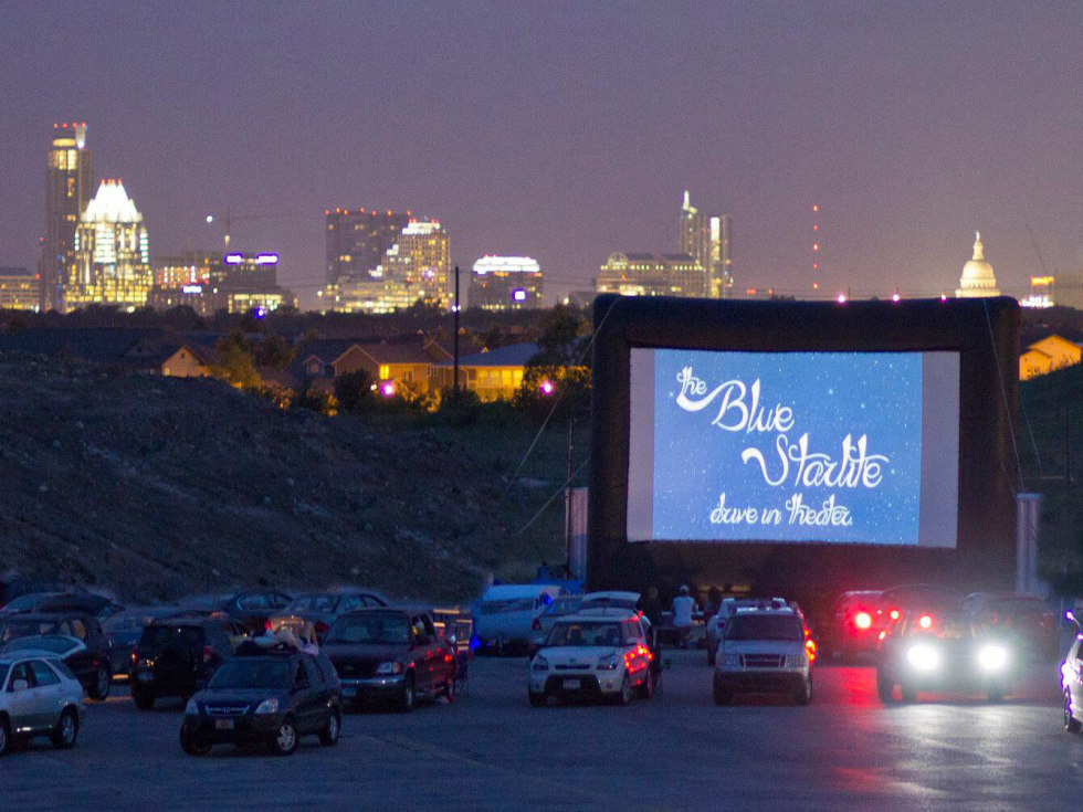 Blue Starlite Mini Urban Drive-in theater Austin