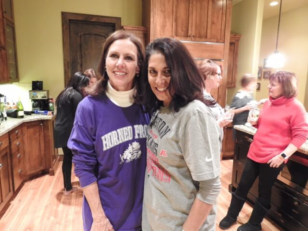 Valerie Burman and Jennifer Beckham at Rosemary Schatzman party