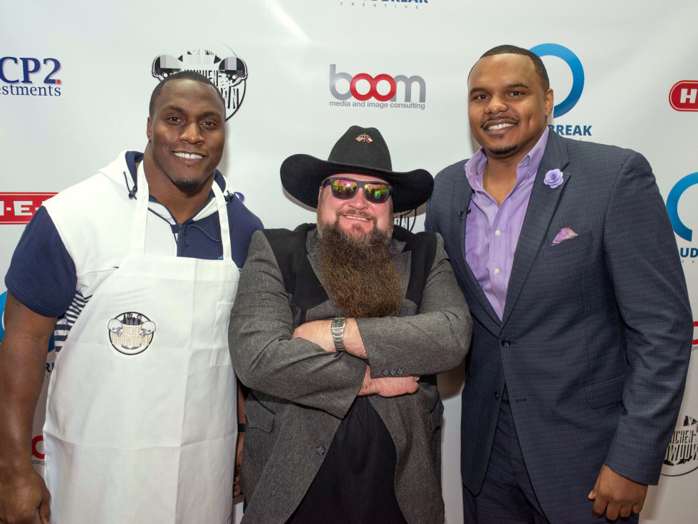 Houston, Kitchen Throwdown with Whitney Mercilus, Jan 2017, Takeo Spikes, Sundance Head, Chester Pitts