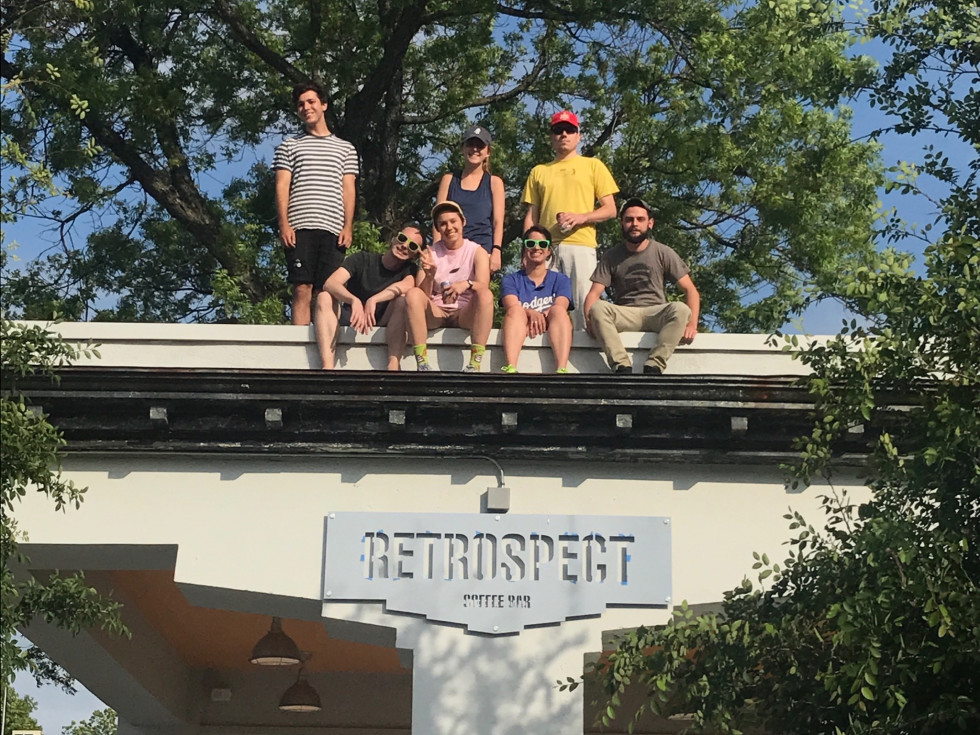 Retrospect Coffee Bar staff roof