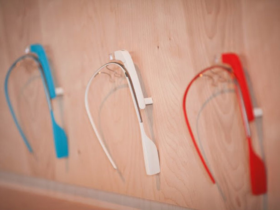 Google Glass sets on display for public demonstration