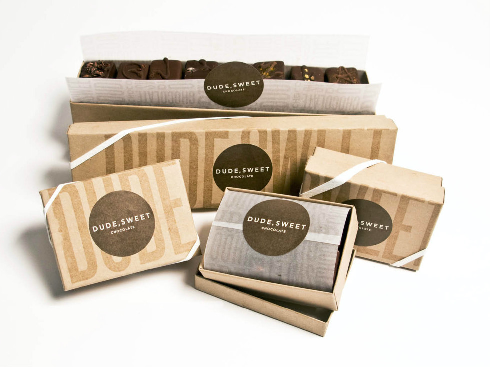 Dude Sweet Chocolate packaging