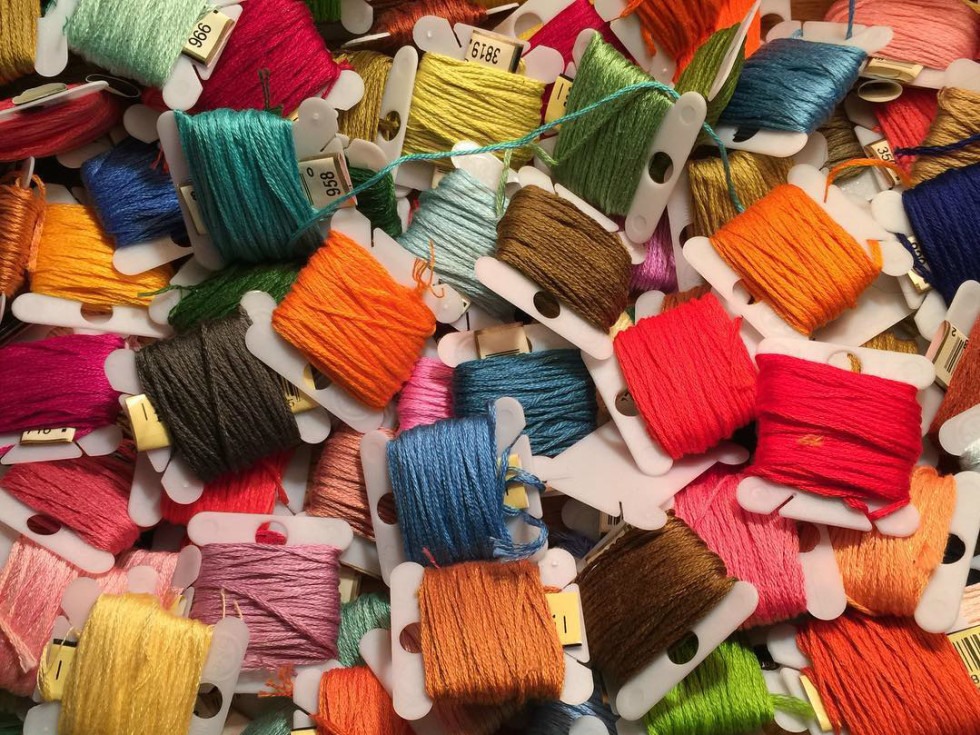Colorful sewing thread