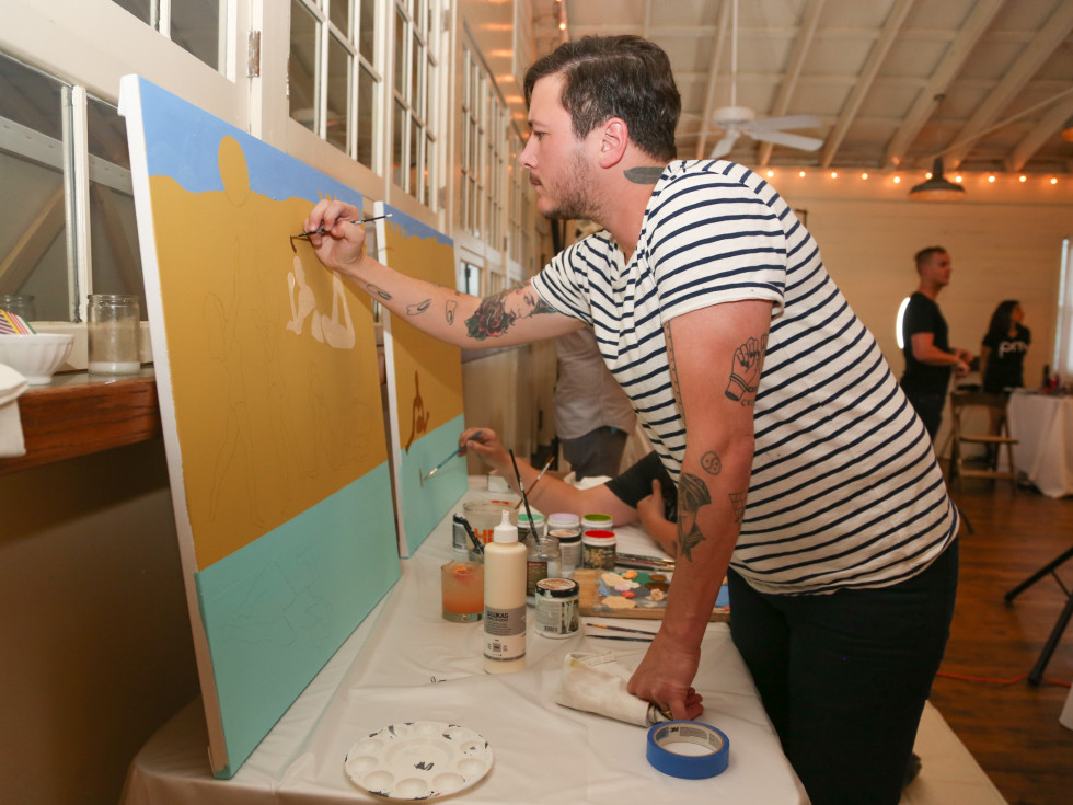 CultureMap Social: The Art Edition at Palm Door Xavier Schipani artist painter painting
