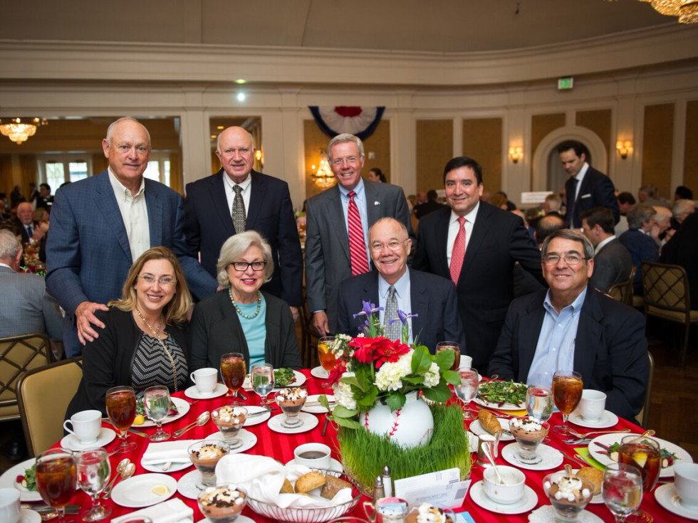 Christus Foundation Luncheon, March 2016, Nolan Ryan, Charlie Reed, Les Cave, Richard Torres, Lisa Martin, Vicky Smith, Steve Smith, Tom Brown
