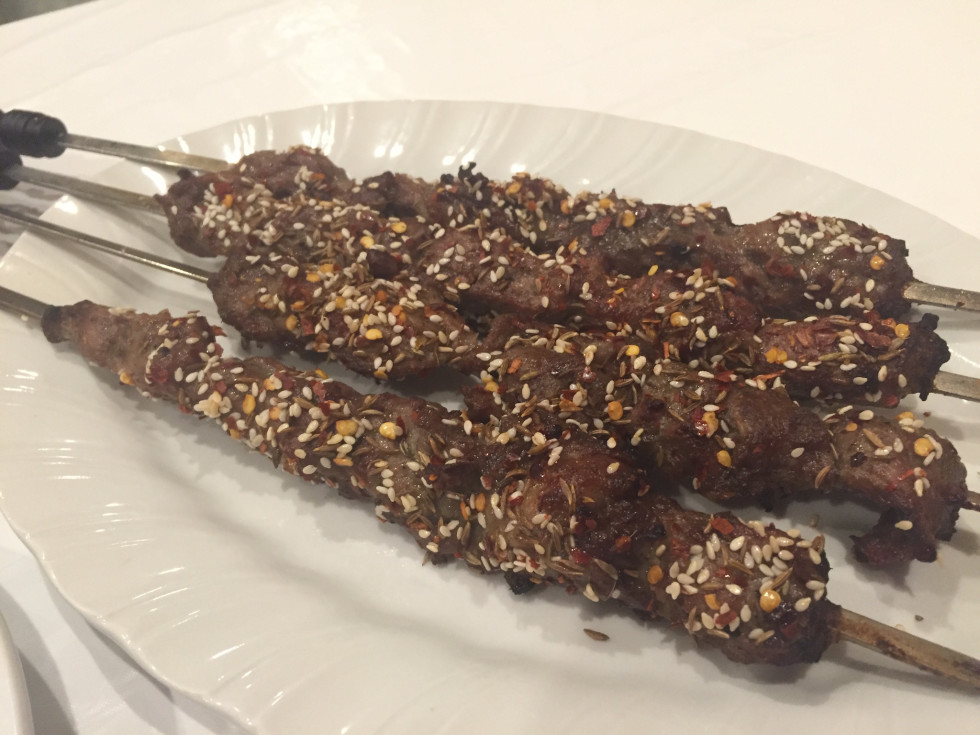 Urghur Bistro lamb skewer