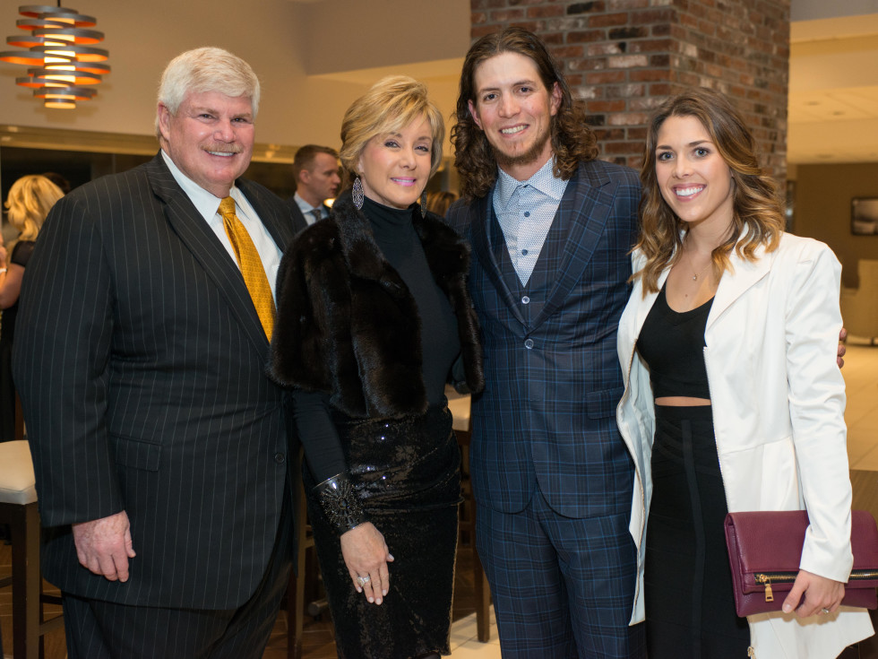 Astros Diamond Gala, Jan. 2016, Ken Giles, Janet Gurwitch, Ron Franklin