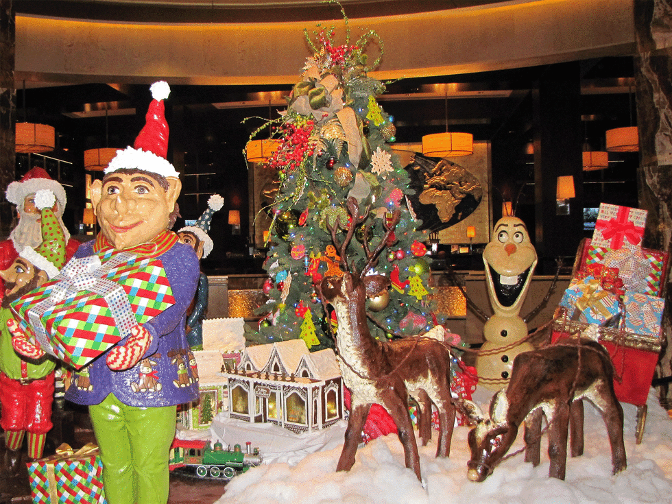 Hilton Americas chocolate holiday display