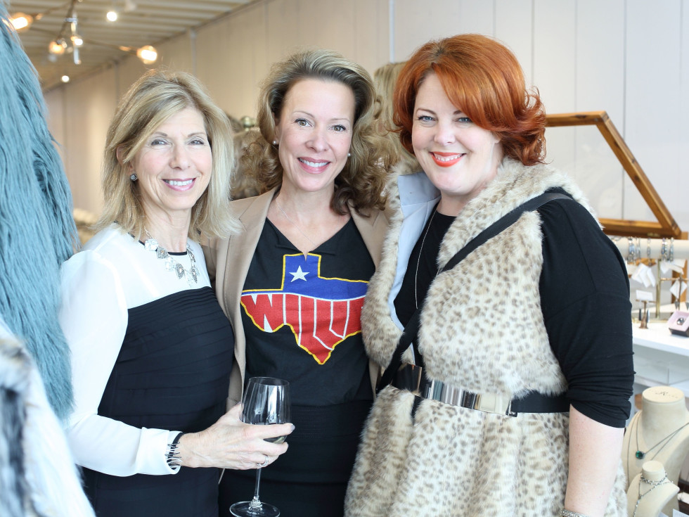 Terri Roth, Tammy Lahourcade Collins, Cara Crafton at Miles David fashion show