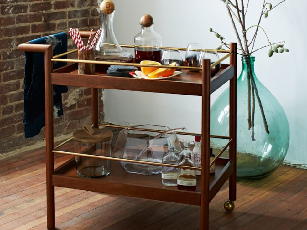 West Elm bar cart sustainably produced
