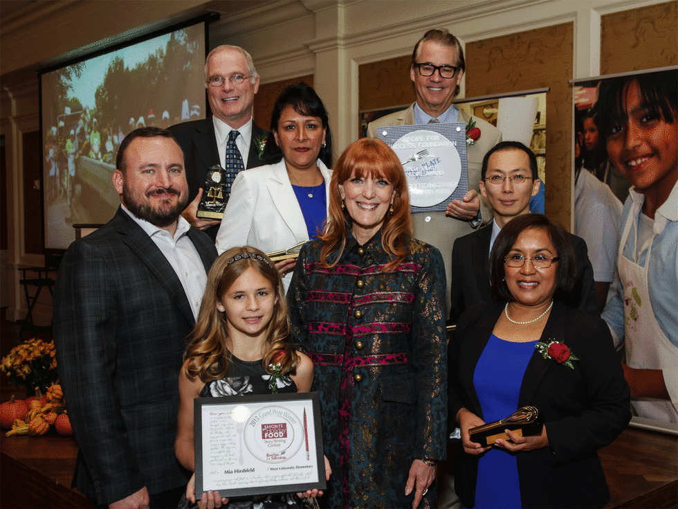 Recipe for Success dinner Chef Neal Cox, Mia Hirschfeld, Gracie Cavnar, Esmeralda Warshaw, Lance Gilliam, Horencia Flores, Chef Robert Del Grande, Peter Tsan