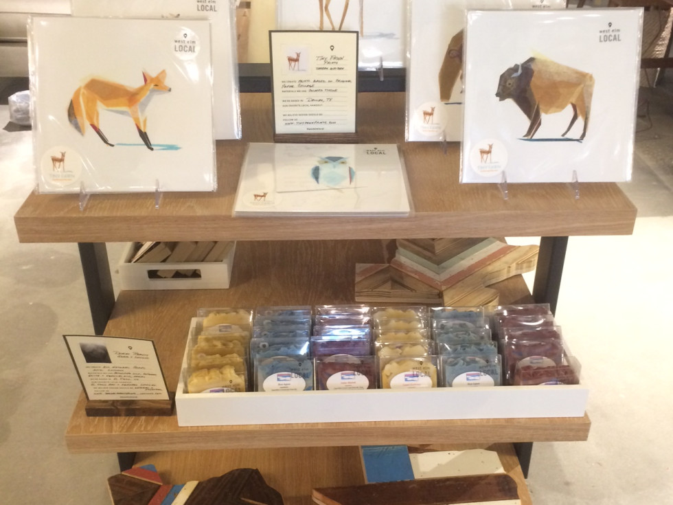 West Elm Local products at CityCentre store