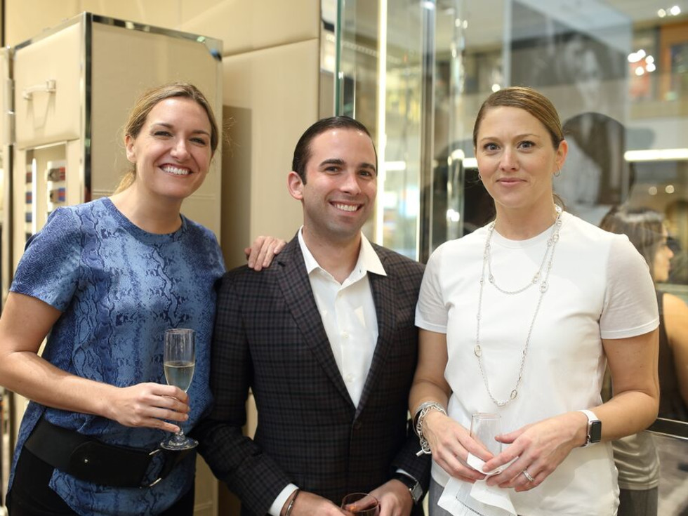Tod's grand opening Amy Purvis, Bradley Houston, Kimball Tyson
