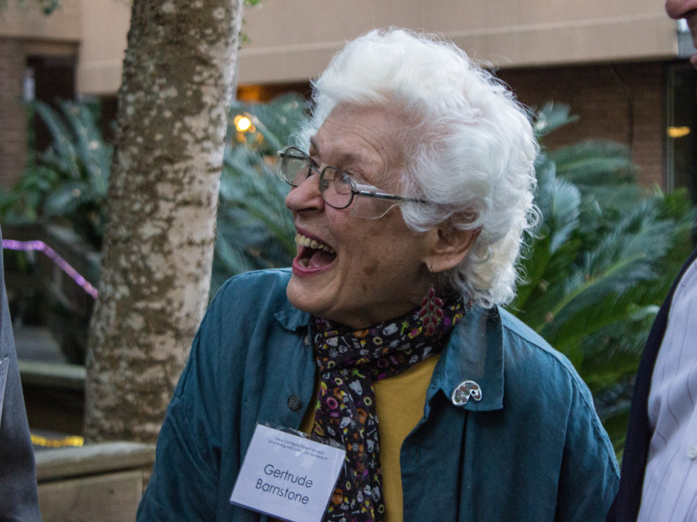 Gertrude Barnstone at Texas Civil Rights Project fundraiser