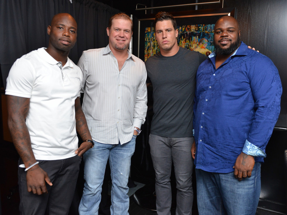 Arian Foster charity dinner Morton's Johnathan Joseph, Shane Lechler, Brian Cushing, Vince Wilfork