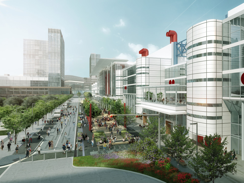Houston, George R Brown revamp, September 2015, Avenue de Americas