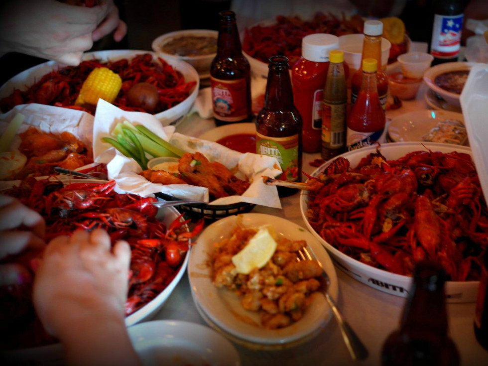 Evangeline Cafe Austin restaurant crawfish boil cajun food
