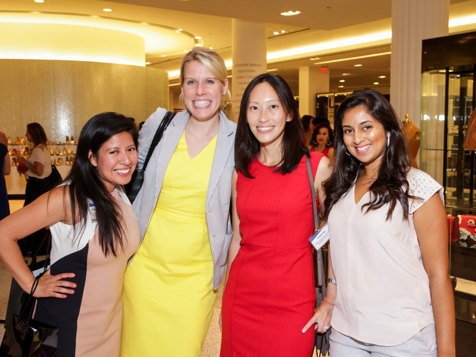 Houston, Ellevate event at Tootsies, August 2015, Betty Salanic, Amanda Hughes, Erlin Yeo Terwelp, Hemali Surana
