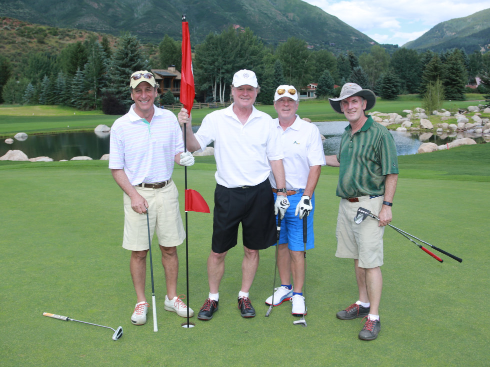 Houston Methodist in Aspen, July 2015, Jack Dinerstein, Jay Davis, Bill Wise and Jack Blanton Jr