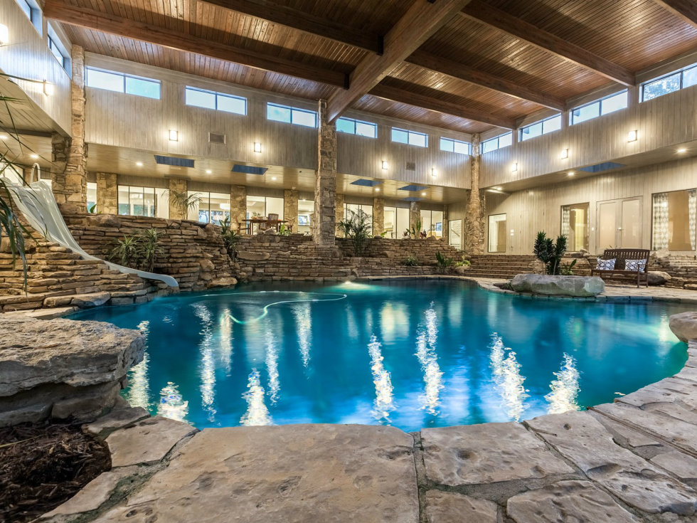 Indoor pool is just one unbelievable feature of bucolic DFW estate