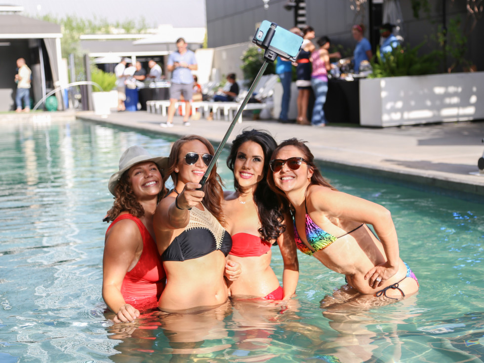 CultureMap Social The W Hotel Wet Deck Pool Selfie Stick
