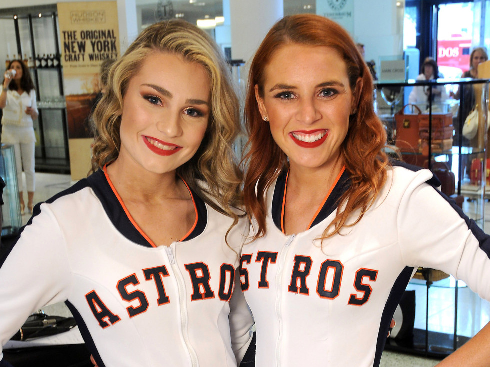 Houston, Team Up For Kids and K9s, May 2017, Astros cheerleaders Kayla Vittori, Amanda Myers