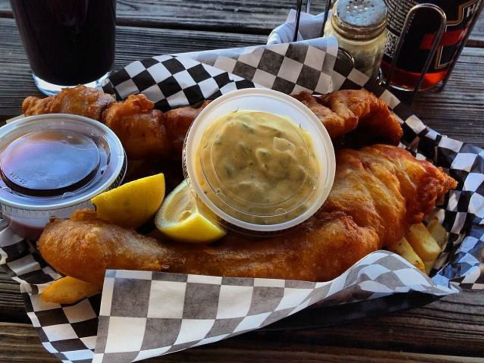 The Dog & Duck Pub fish and chips