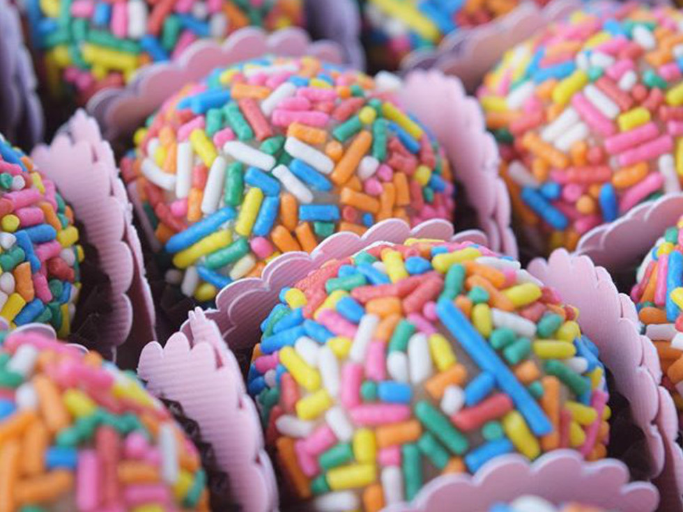 Bon bons with sprinkles