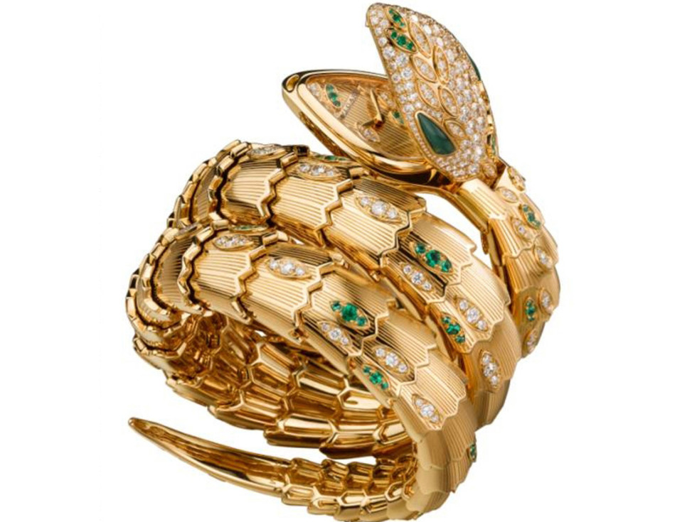 Bulgari Serpenti jeweled watch at Zadok