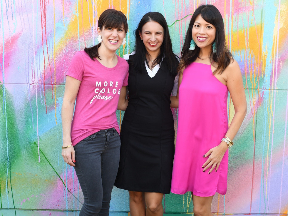 Lauren Mills, Laura Neiman, Nancy Bihlmaier at More Color Please launch