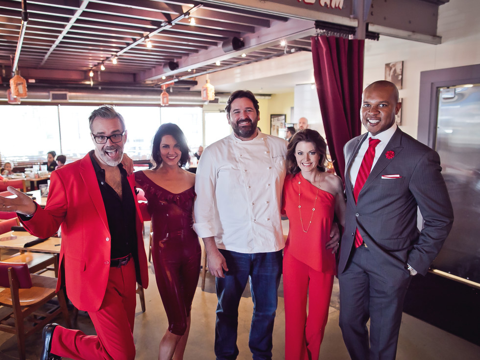 Michael Pearce, Jessica Rossman, Bryan Caswell, Jennifer Caswell, Travis Torrence Dining Out for Life