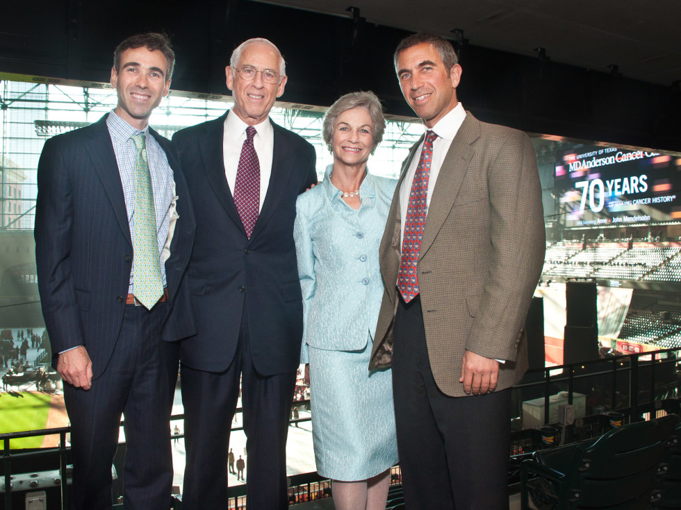 News_M.D. Anderson 70th_Eric Mendelsohn_John Mendelsohn_Anne Mendelsohn_Jeffrey Mendelsohn